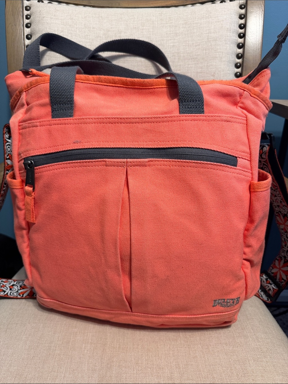 Duluth Trading Co. XL Coral Canvas Tote